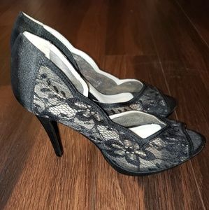 Black Lace Heels